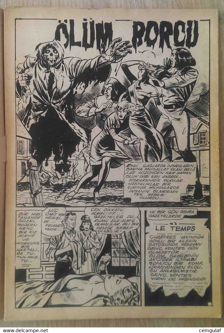 Horror Comics Turkish Edition VINTAGE MAGAZINE / DEHŞET  Haftalık Dergi  Nisan 1971 Sayı:1 - Cómics & Mangas (otros Lenguas)