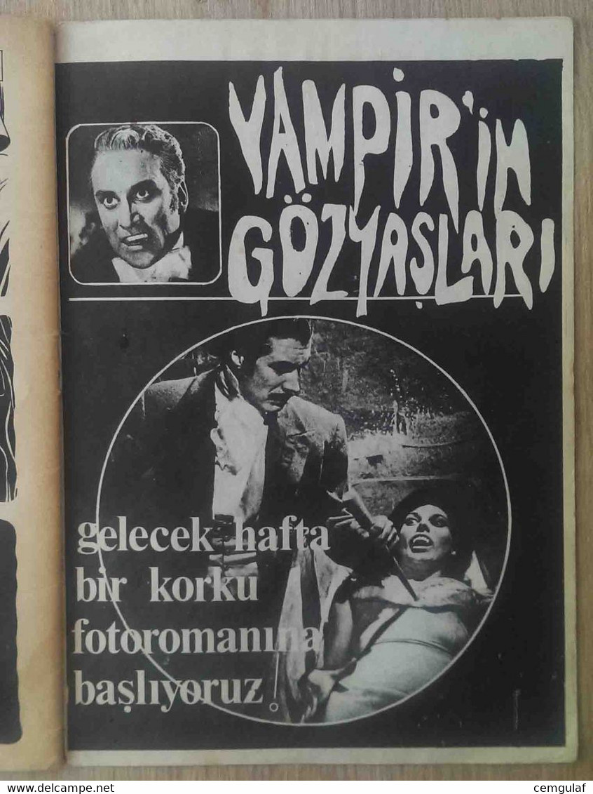 Horror comics Turkish edition VINTAGE MAGAZINE / DEHŞET  Haftalık Dergi  Nisan 1971 Sayı:1