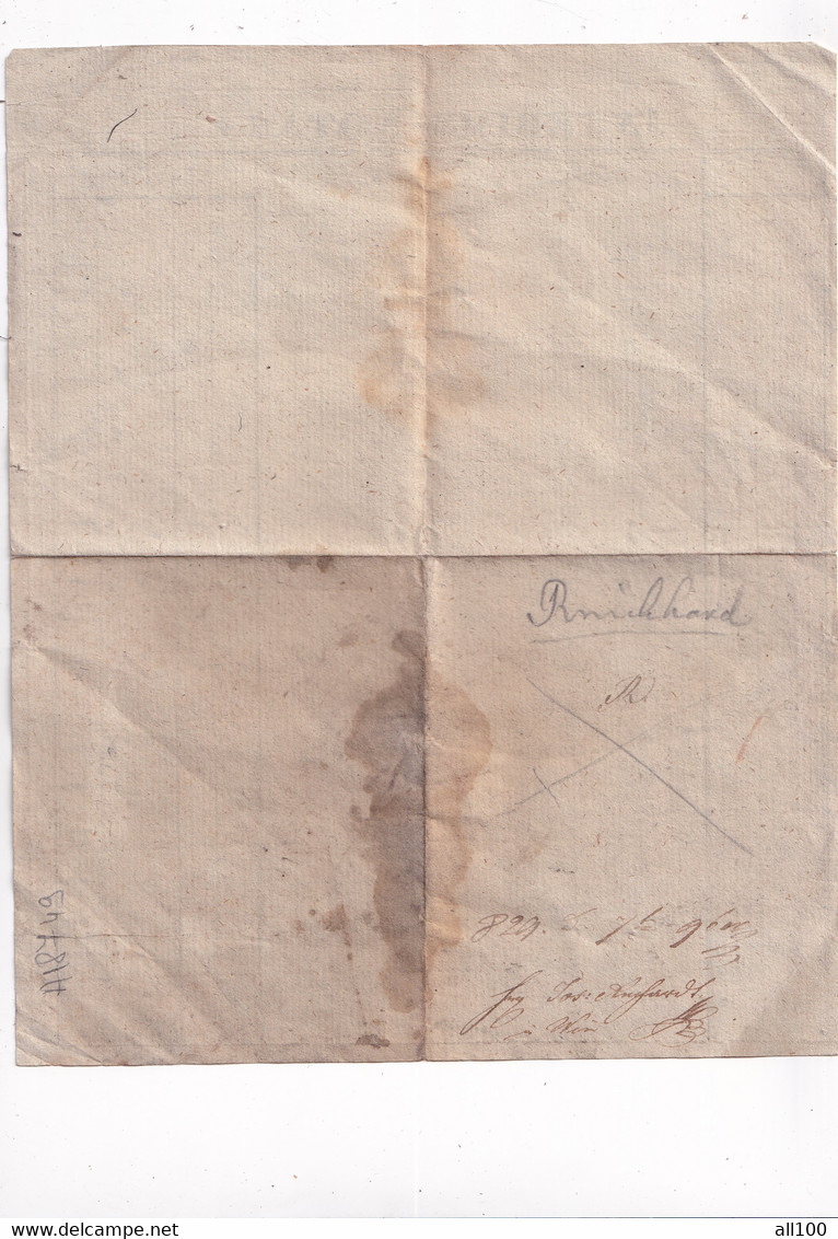 A18749 - INVOICE FROM AUSTRIA INTERIMS NOTA 1829 AUSTRIAN EMPIRE - Oostenrijk