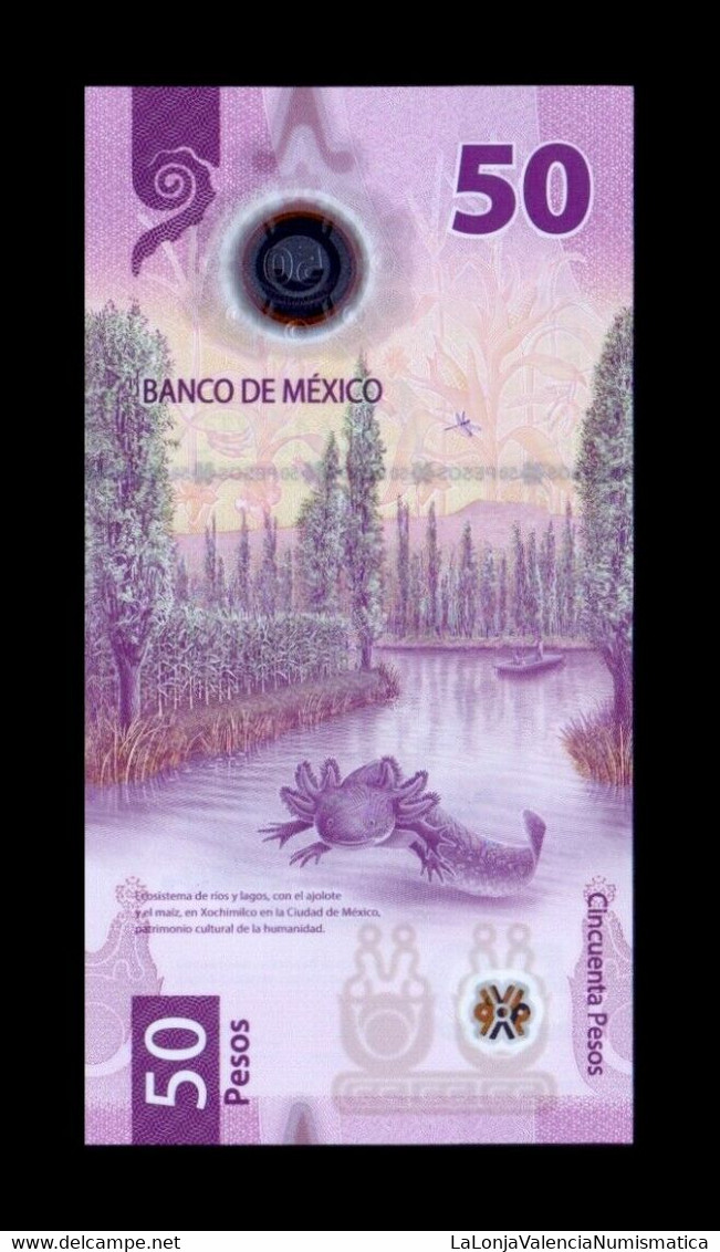 México 50 Pesos 2021 Pick New Sign 1 Polymer SC UNC - Mexico