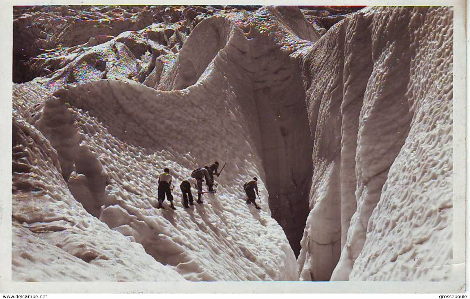 CPA ALPINISME - LES BOSSONS  - TRAVERSEE DU GLACIER - Alpinisme