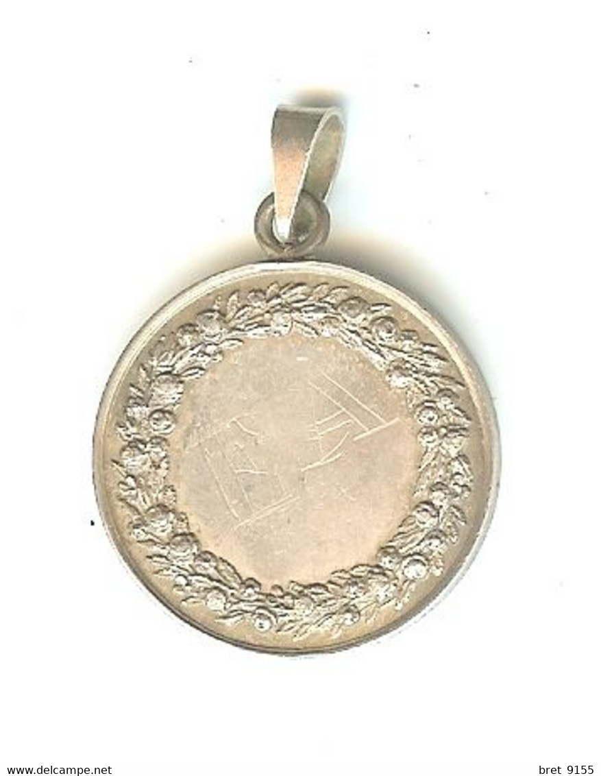 MEDAILLE EN ARGENT MARIAGE CHRETIEN PINGRET AVEC ATTACHE POUR ETRE PORTEE AVEC UNE CHAINE - Other & Unclassified