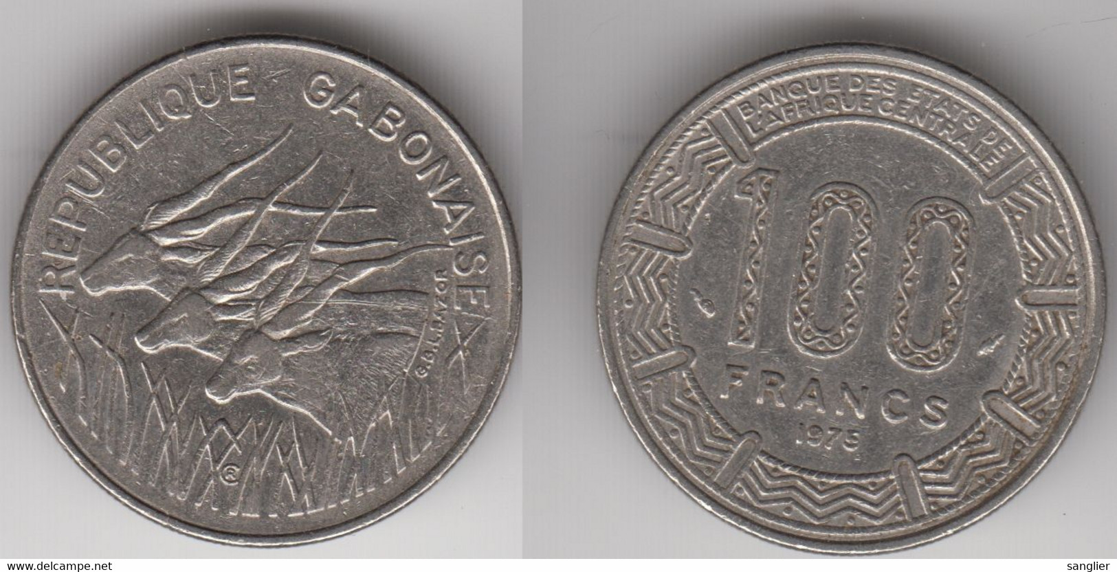 GABON - 100 FRANCS 1975 - Gabon