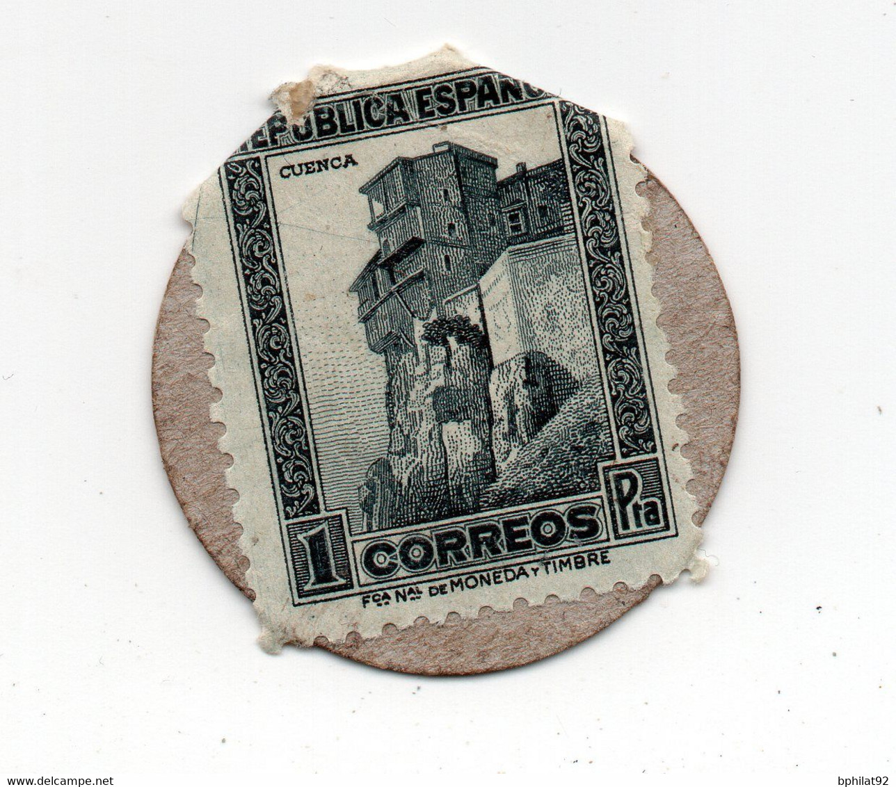 !!! TIMBRE MONNAIE DE LA GUERRE D'ESPAGNE - RARE - Varietà E Curiosità