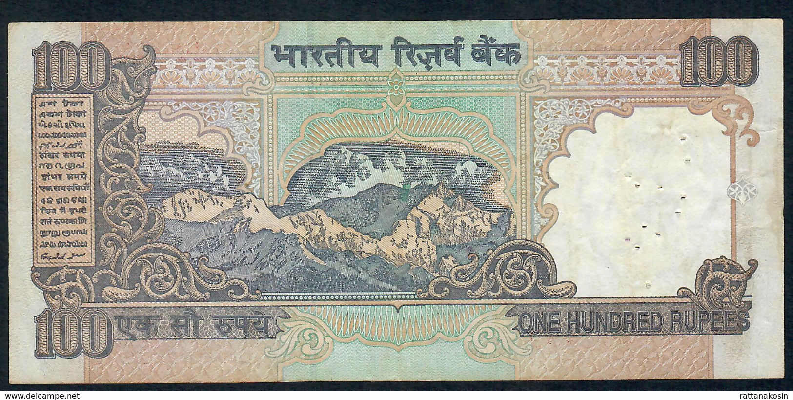 INDIA P91b5 100 RUPEES 1996 Signature 18  LETTER L #3MQ   FINE - Inde
