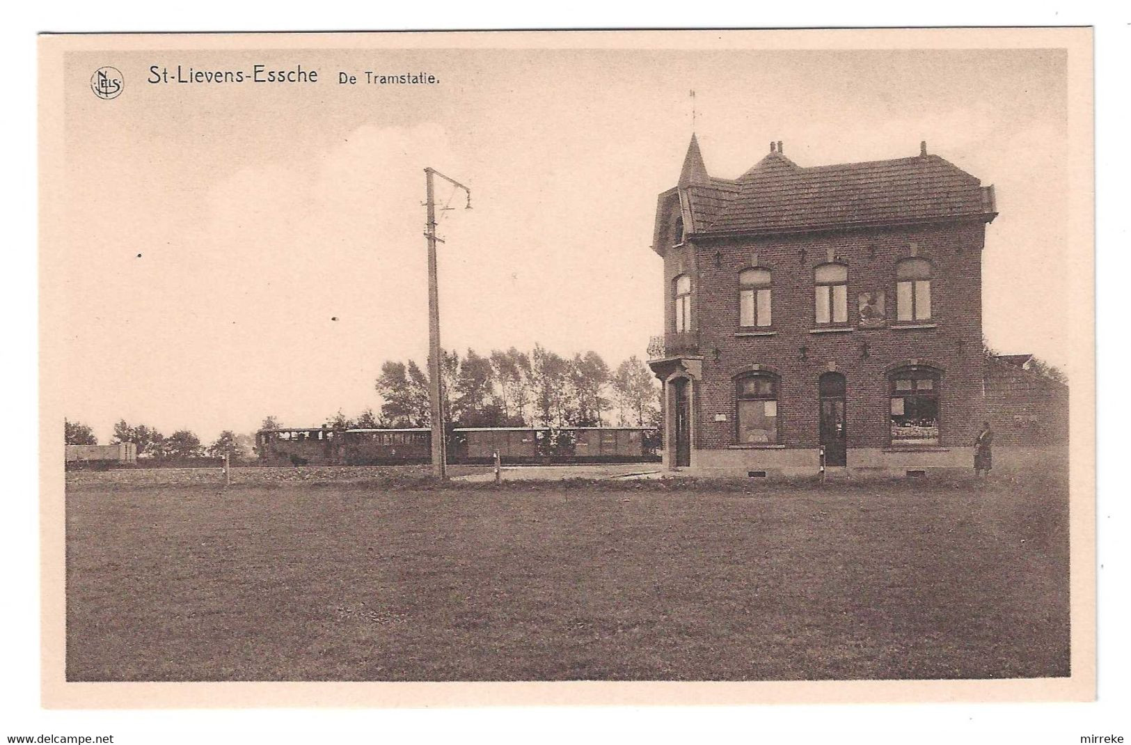 @n1@  -  ST - LIEVENS - ESSCHE  -  De Tramstatie ( MET TRAM ! ! ! )  -  Zie / Voir Scan's - Herzele