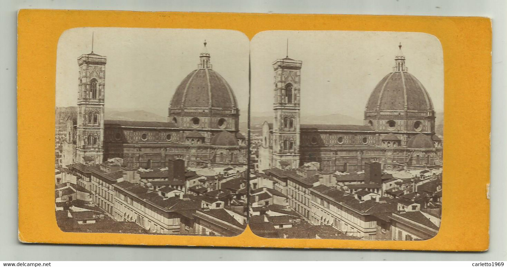 LOGGIA DEI LANZI  - FIRENZE  - CARTA STEREOSCOPICA - Stereo-Photographie