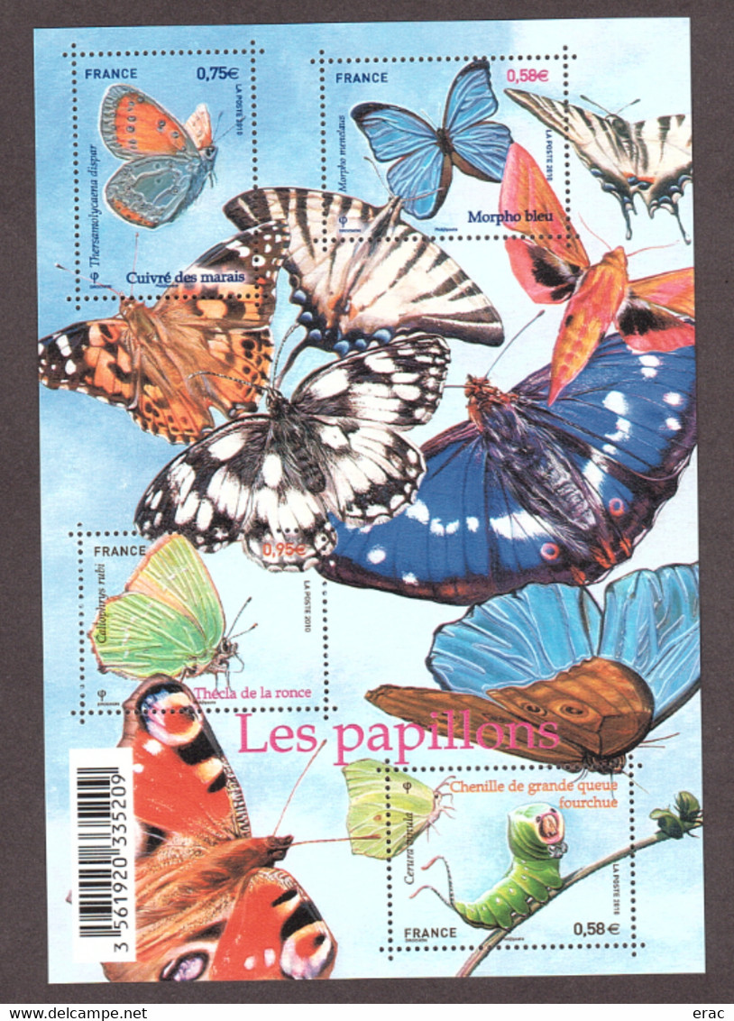 France - 2010 - Feuillet F4498 - Neuf ** - Les Papillons - Nuovi