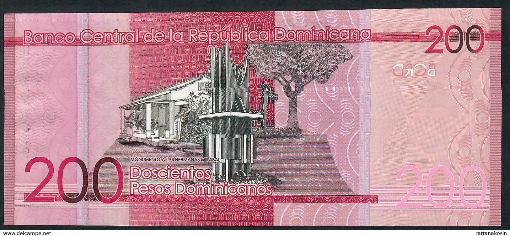 DOMINICAN REPUBLIC P191c 200 PESOS  2016 #BE Signature 45   UNC. - Repubblica Dominicana