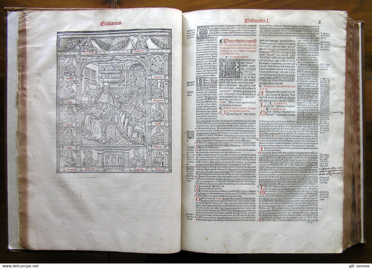 GRATIEN DECRETUM GRATIANI CORPUS JURIS CANONICI 1541 - Livres Anciens