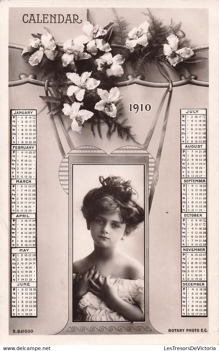 CPA Fantaisie - Calendar 1910 - Calendrier 1910 - Rotary Photo - Sonstige & Ohne Zuordnung