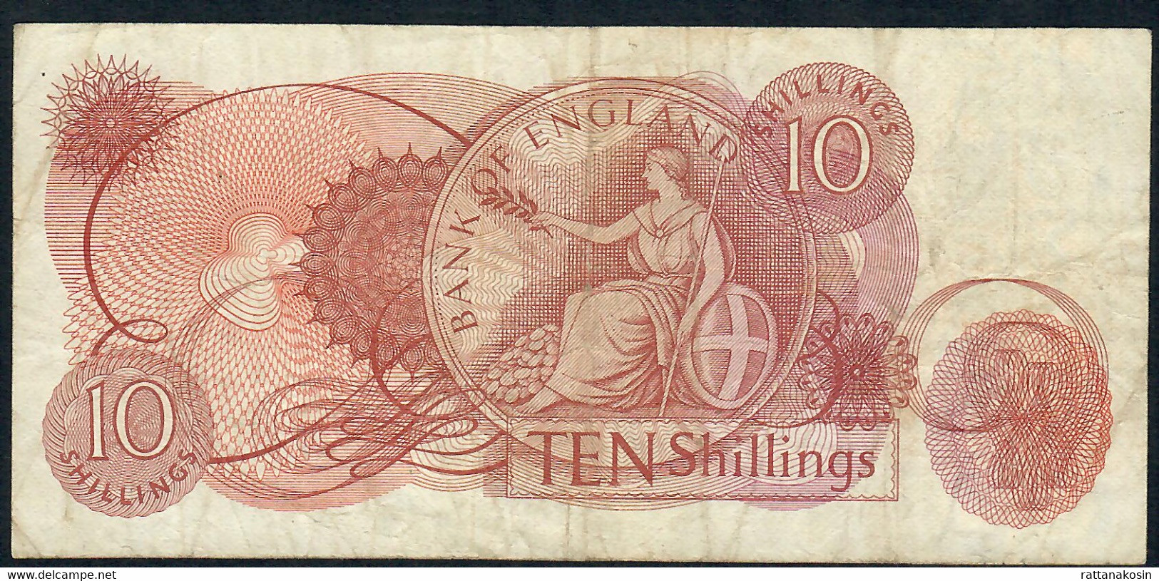 GREAT BRITAIN P373c 10 SHILLINGS  ND Signature FFORDE  #24X    VF NO P.h. - 10 Shillings