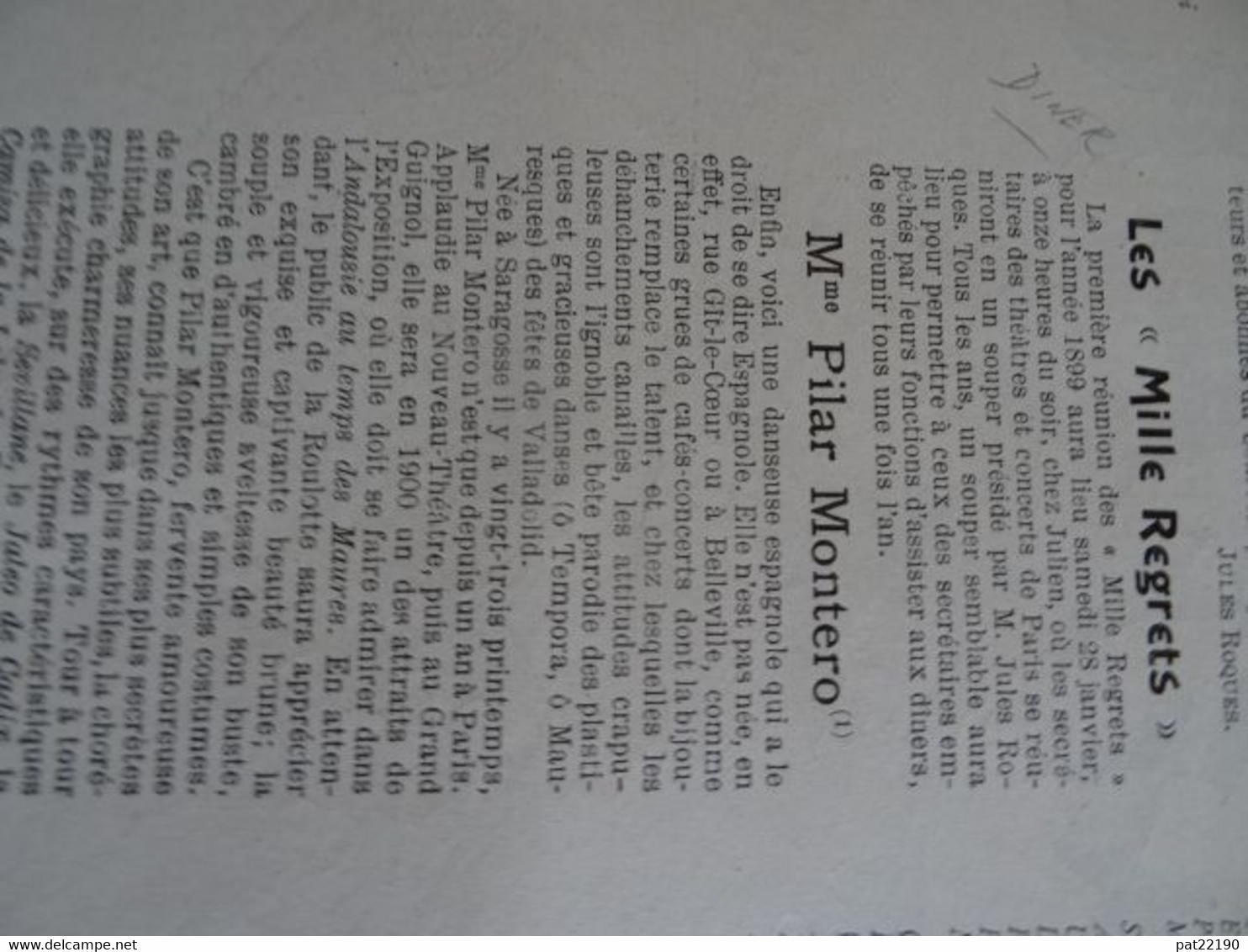 Revue le courrier Français 1899 Willette Botrel Diner menu 1000 regrets H Sebille René Pean Phil May artiste Anglais