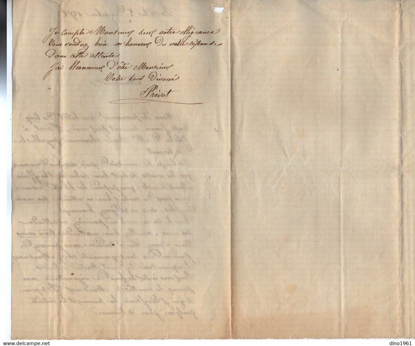 VP20.511 - 1872 - Lettre De Mr PREVOT à BORT ? ( Curé BROQUIN De Saint - Martin à BRIVE ) - Manuscrits