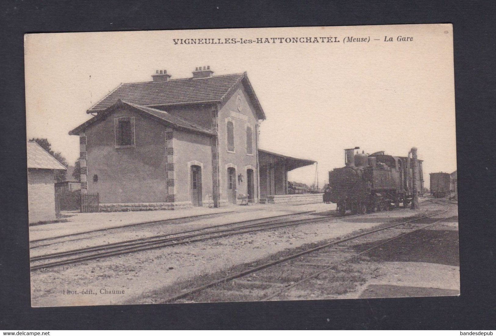 Vigneulles Les Hattonchatel (55) La Gare ( Chemin De Fer Train Ed. Chaume  53252) - Vigneulles Les Hattonchatel