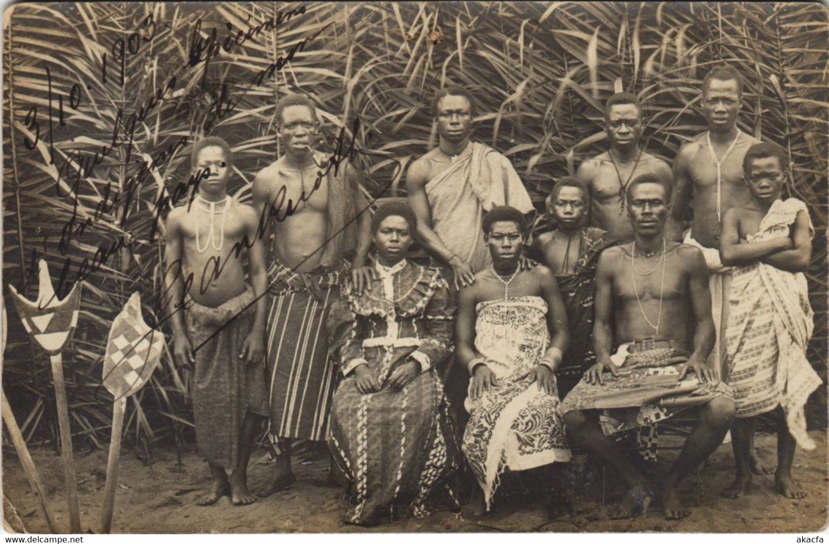 PC ETHNIC TYPE FAMILY IVORY COAST REAL PHOTO (a28263) - Côte-d'Ivoire
