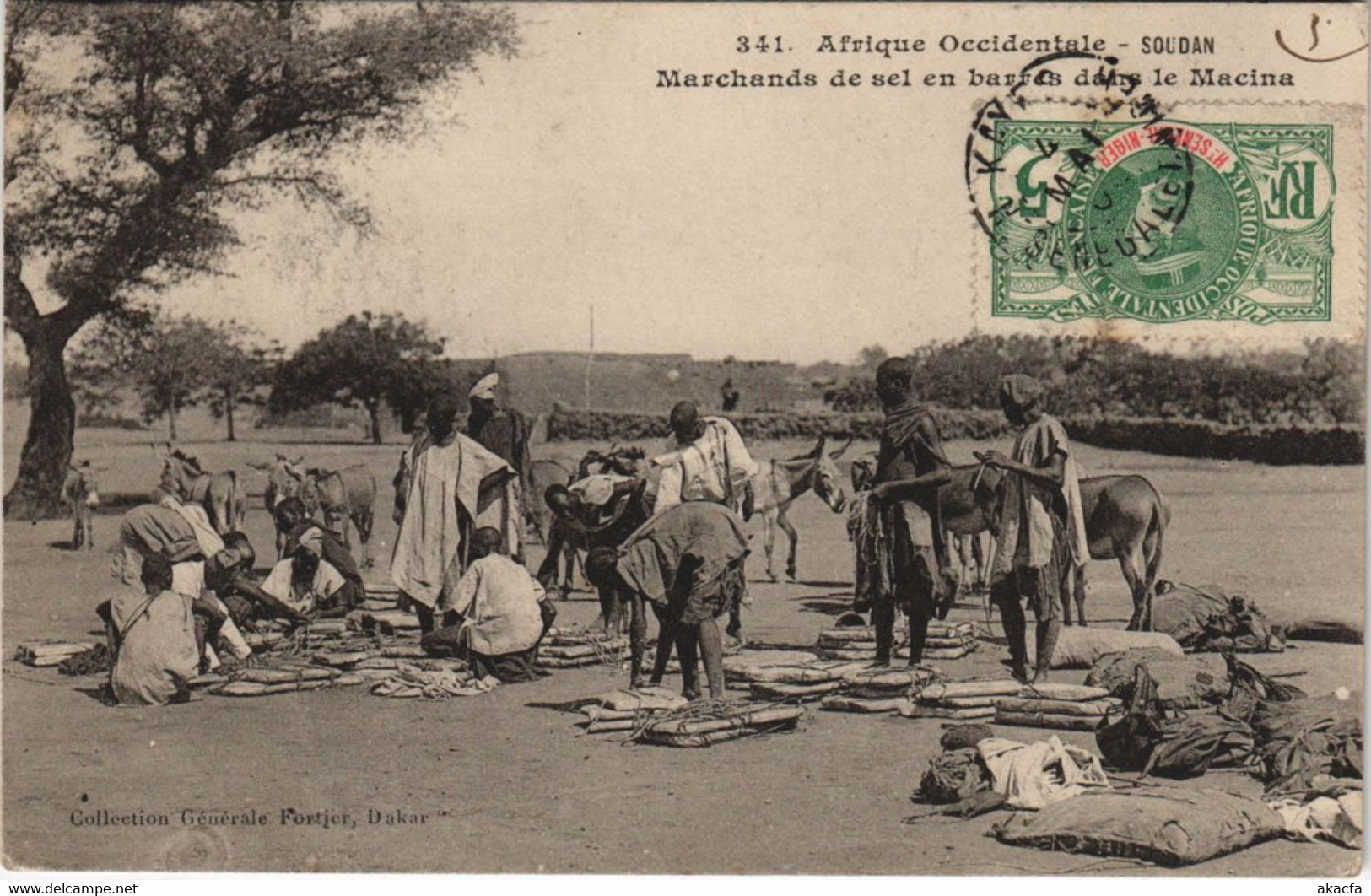 PC ED. FORTIER MARCHANDS DE SEL EN BARRES MACINA SOUDAN ETHNIC TYPE (a28311) - Sudan