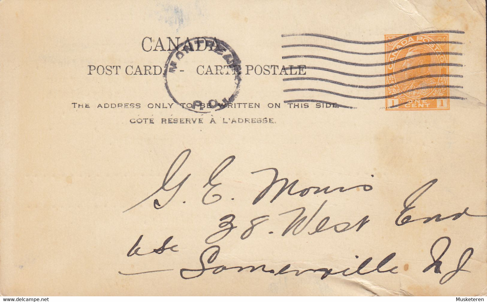 Canada Postal Stationery Ganzsache Entier GV. TIFINITE JEWELRY CO., MONTREAL Ont. NO DATE/YEAR To SUMMERVILLE - 1903-1954 Rois