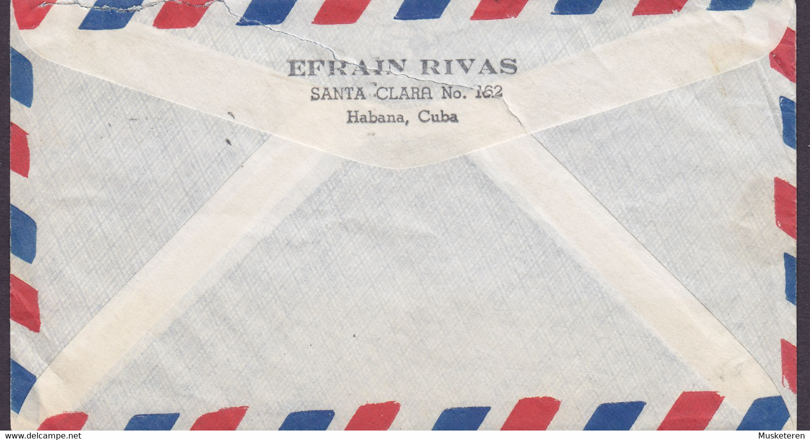 Cuba EFRAIN RIVAS Santa Clara HABANA 1954 Cover Lettre HALIFAX Nova Scotia Canada José Marti Ignacio Agramonte - Lettres & Documents