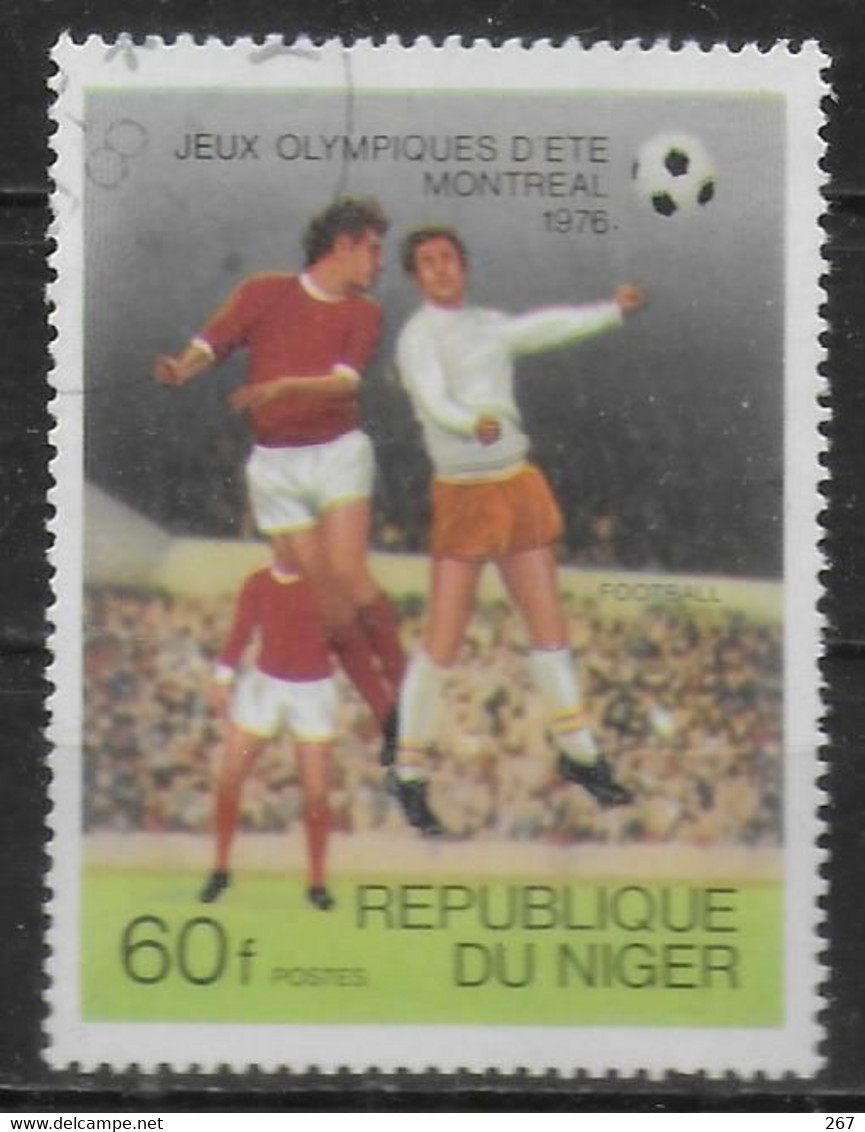 NIGER  N° 366  Oblitere    Jo 1976  Football  Soccer Fussball - Oblitérés