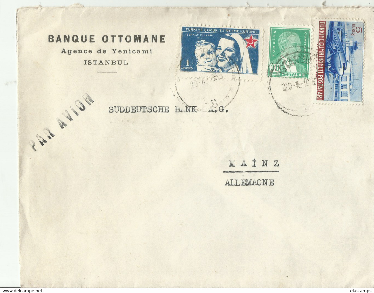 TURKEI CV1955 - Lettres & Documents