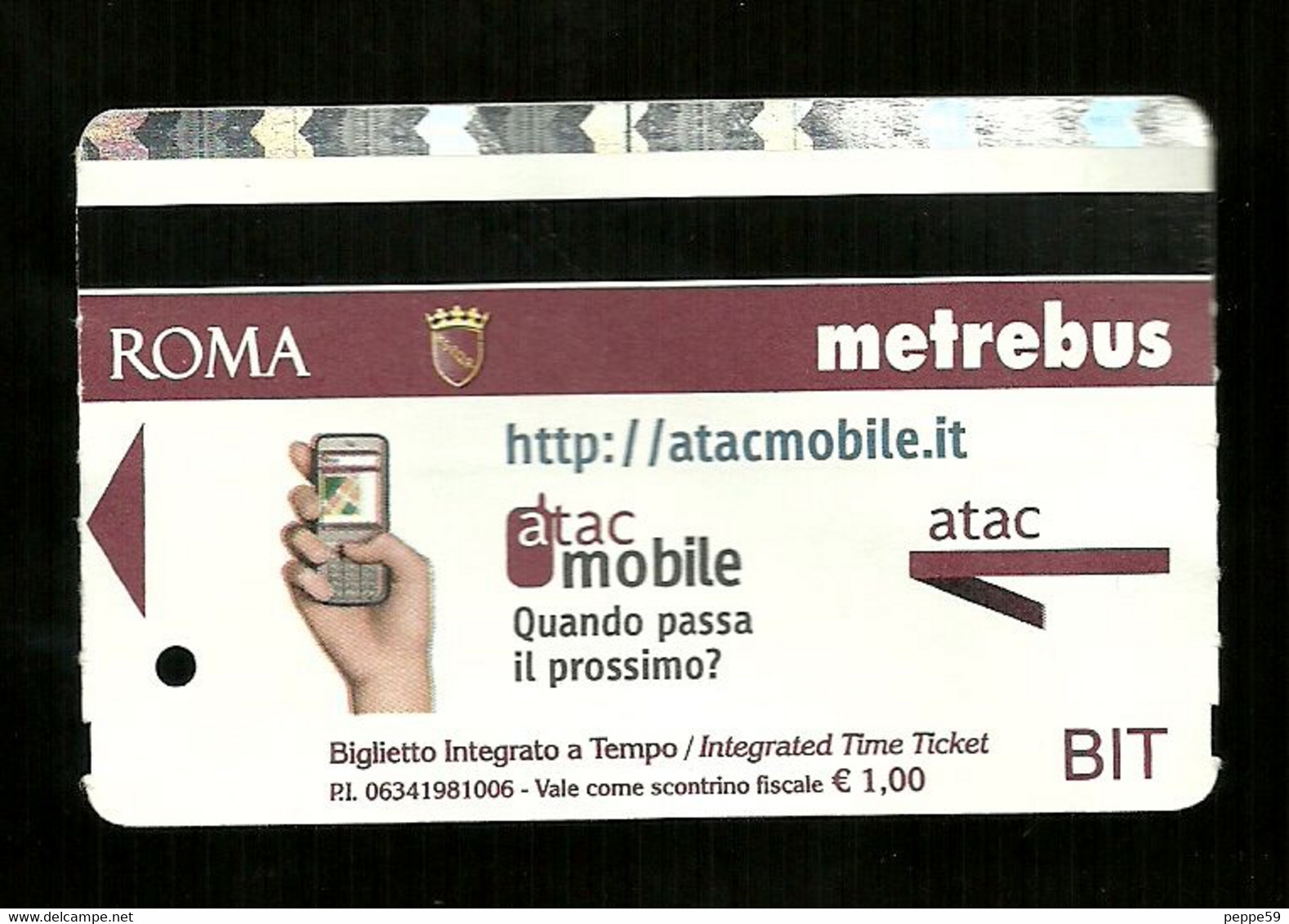 Biglietto Autobus E Metro Italia - Roma Tipo 4 - Europa