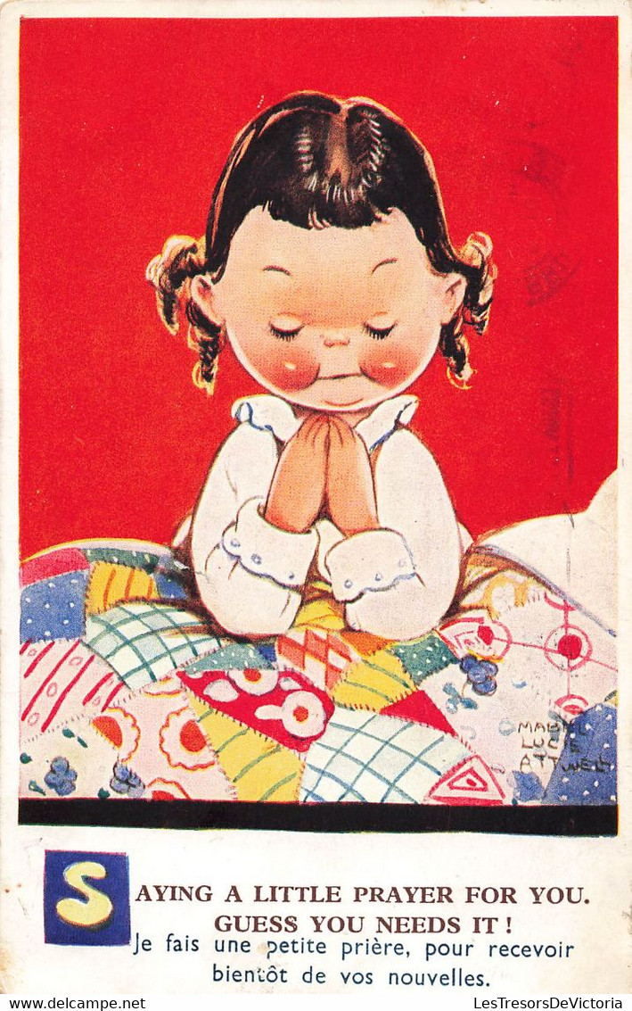 CPA Illustrateur M L Attwell - Saying A Little Prayer For You - Prière - Petite Fille Mains Jointes - Attwell, M. L.