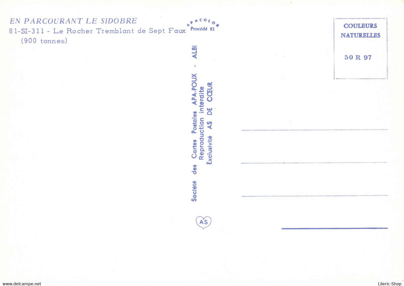 [81] EN PARCOURANT LE SIDOBRE - - Le Rocher Tremblant De Sept Faux  (900 Tonnes) CPM  ♥♥♥ - Autres & Non Classés
