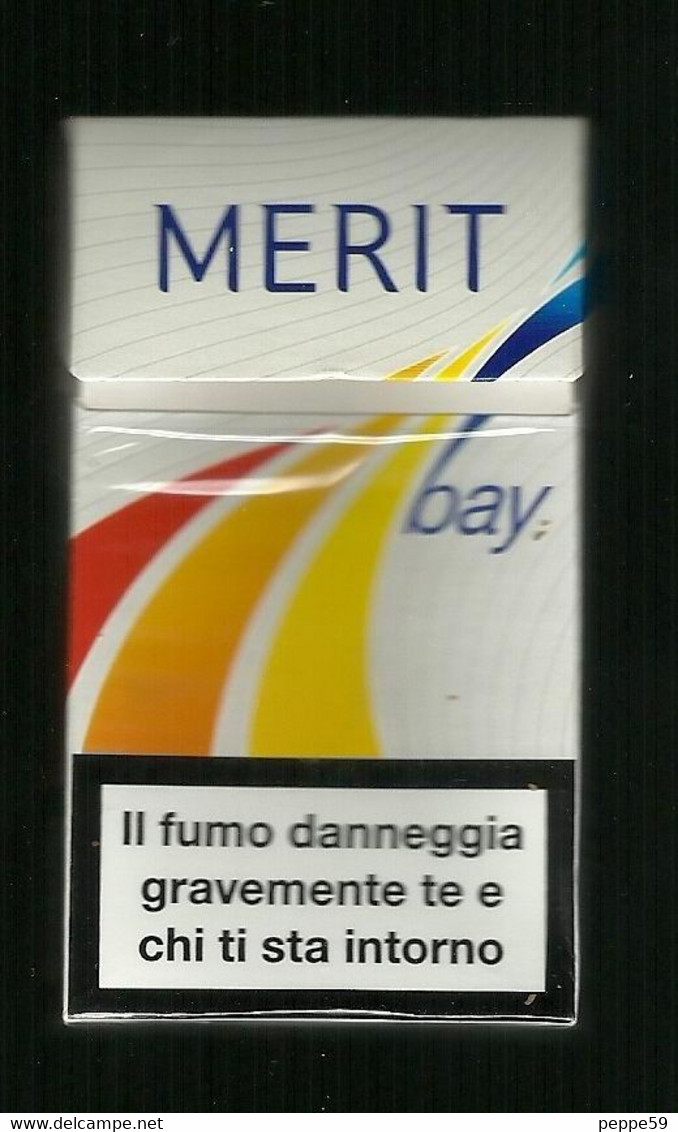 Tabacco Pacchetto Di Sigarette Italia - Merit 3 Bay Da 10 Pezzi - Vuoto - Etuis à Cigarettes Vides