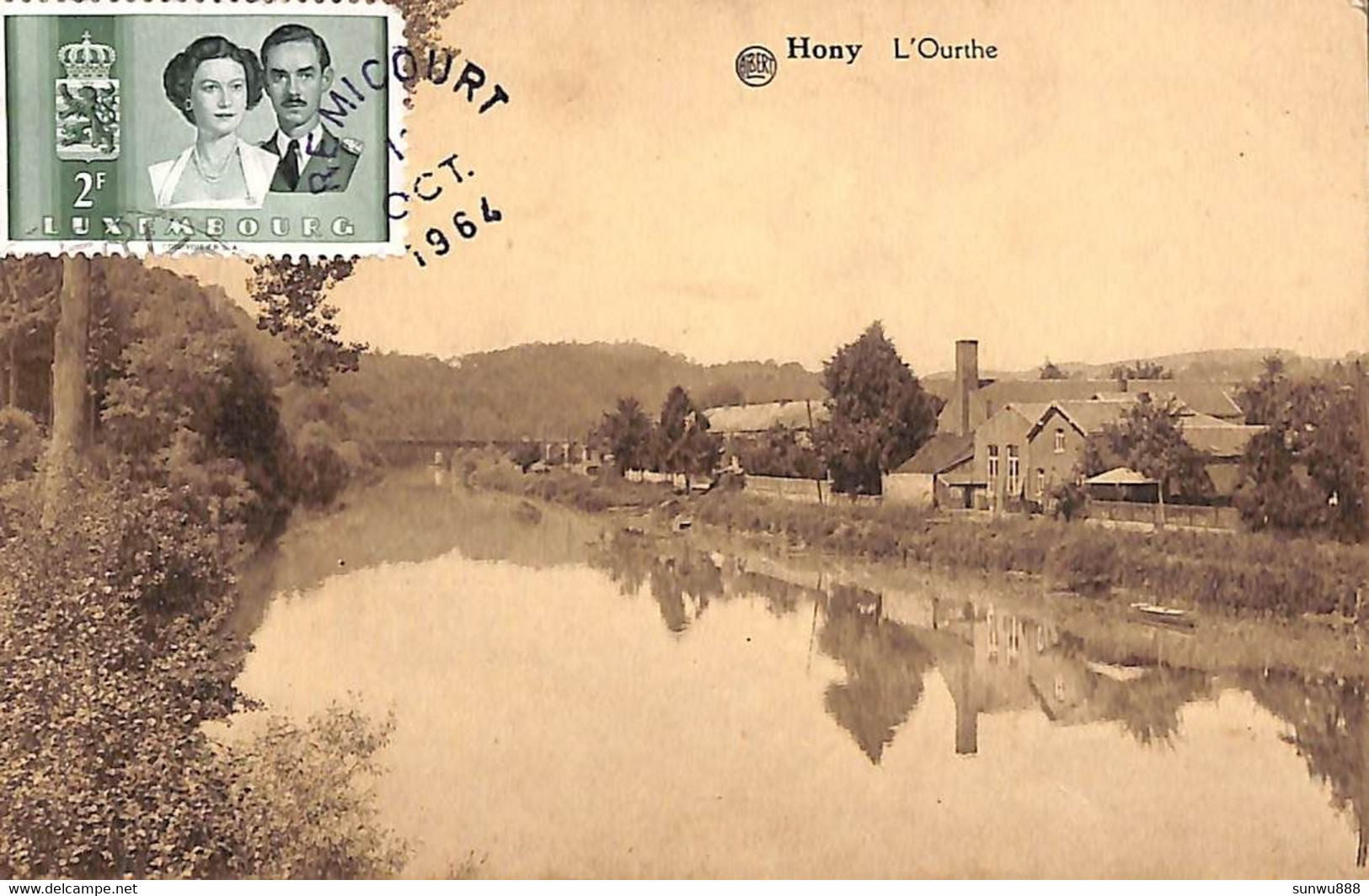 Hony - L'Ourthe (+ Marcophilie ? Remicourt 1964 Héron 1965) - Esneux