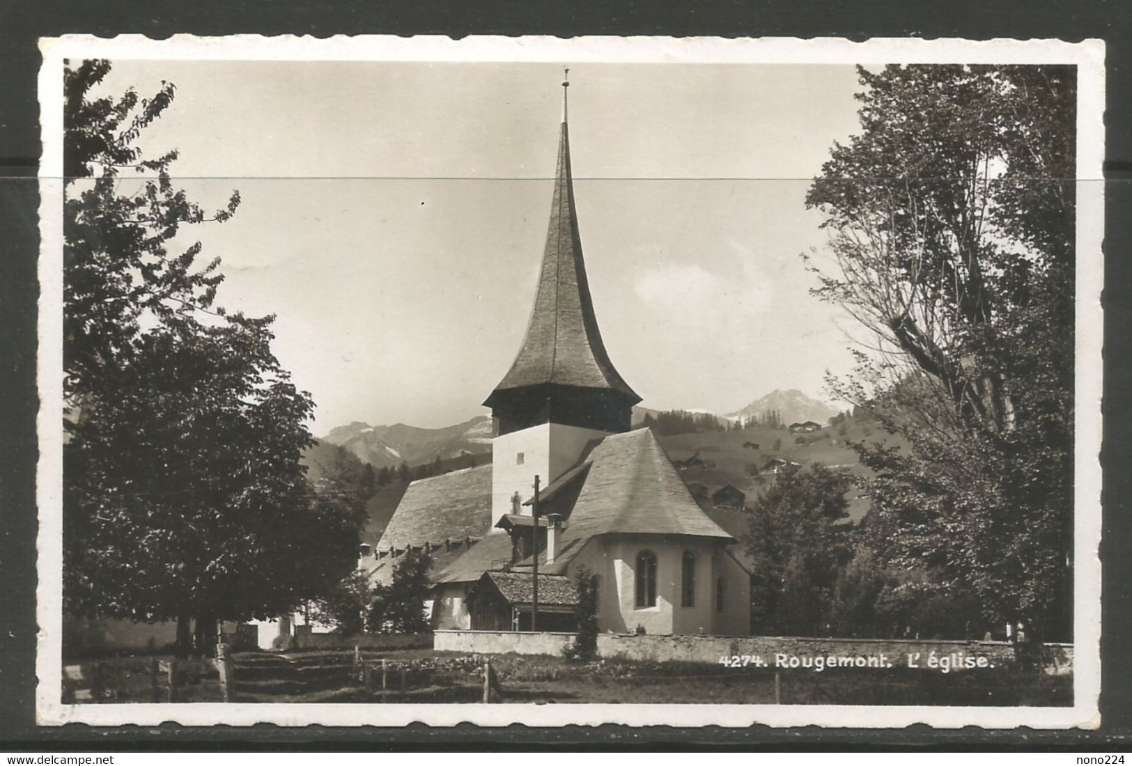 Carte P De 1934 ( Rougemont. L'Eglise ) - Rougemont