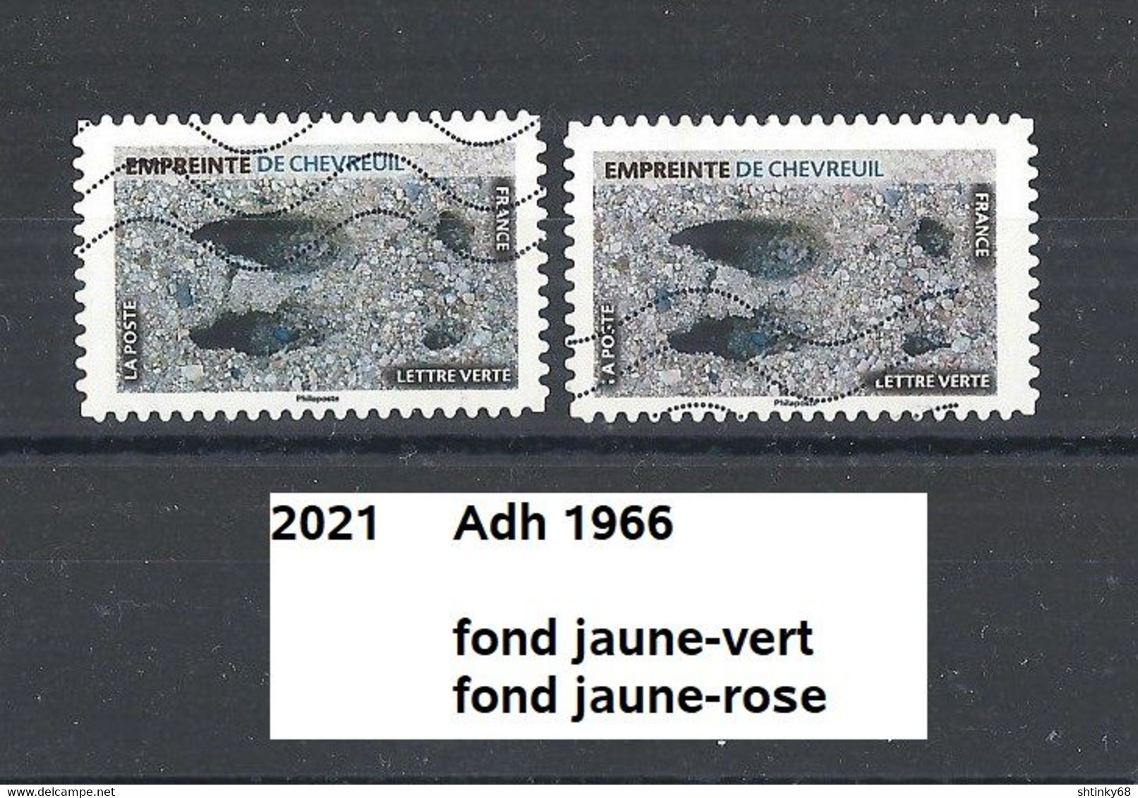 Variété Adhésifs De 2021 Oblitéré Y&T N° 1966 Nuance De Couleur - Used Stamps