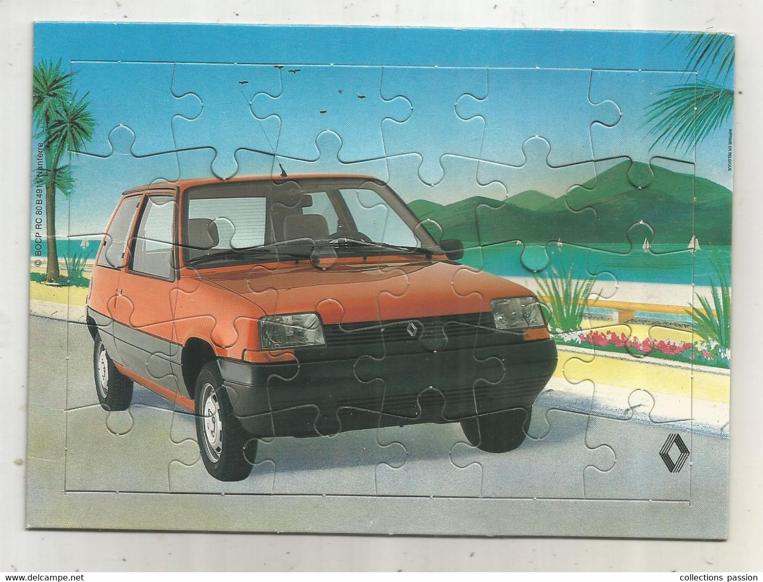 Puzzle , Automobile , Publicité ,RENAULT 5 ,180 X 130 Mm , Dans Emballage( 2 éme Scan) , Frais Fr 1.75 E - Puzzle Games