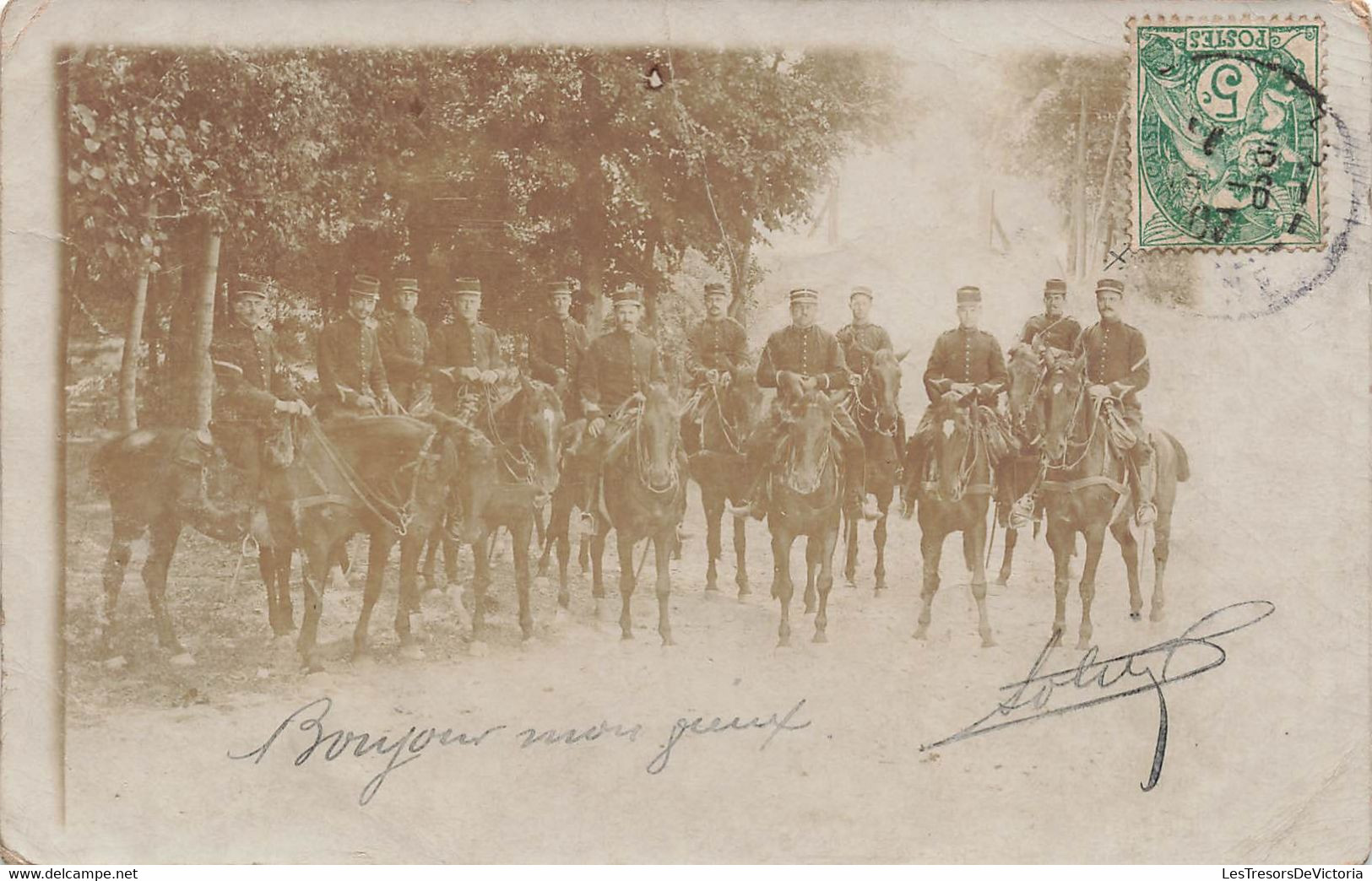 CPA Photo D'un Regiment à Cheval - Cavalerie - Photographie - Photographie