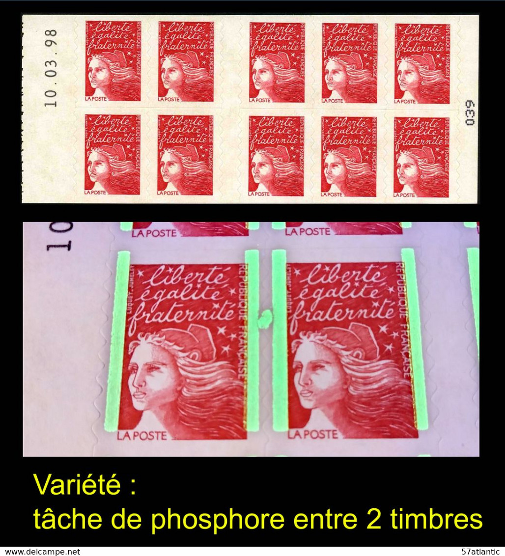 FRANCE - CARNET - YT 3085-C3 - VARIETE TACHE DE PHOSPHORE ENTRE 2 TIMBRES - CARNET NEUF NON PLIE ** - Carnets