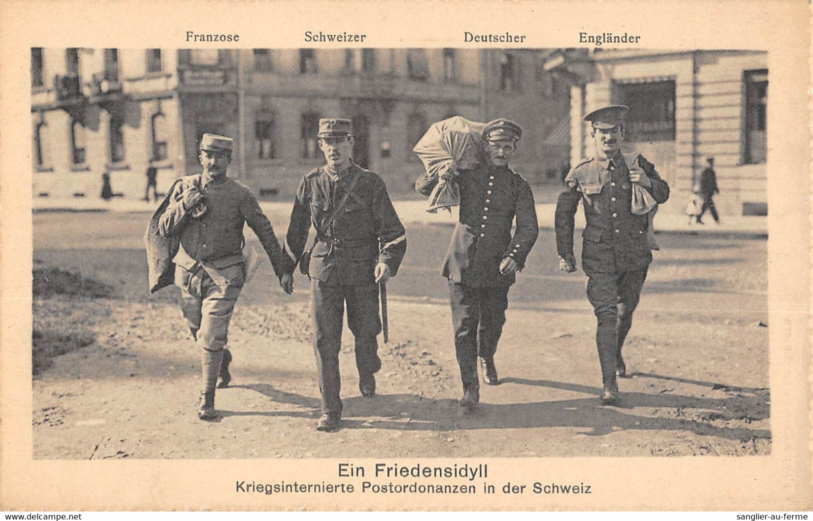 CPA SUISSE EIN FRIEDENSIDYLL KRIEGSINTERNIERTE POSTORDONANZEN IN DER SCHWEIZ - Other & Unclassified