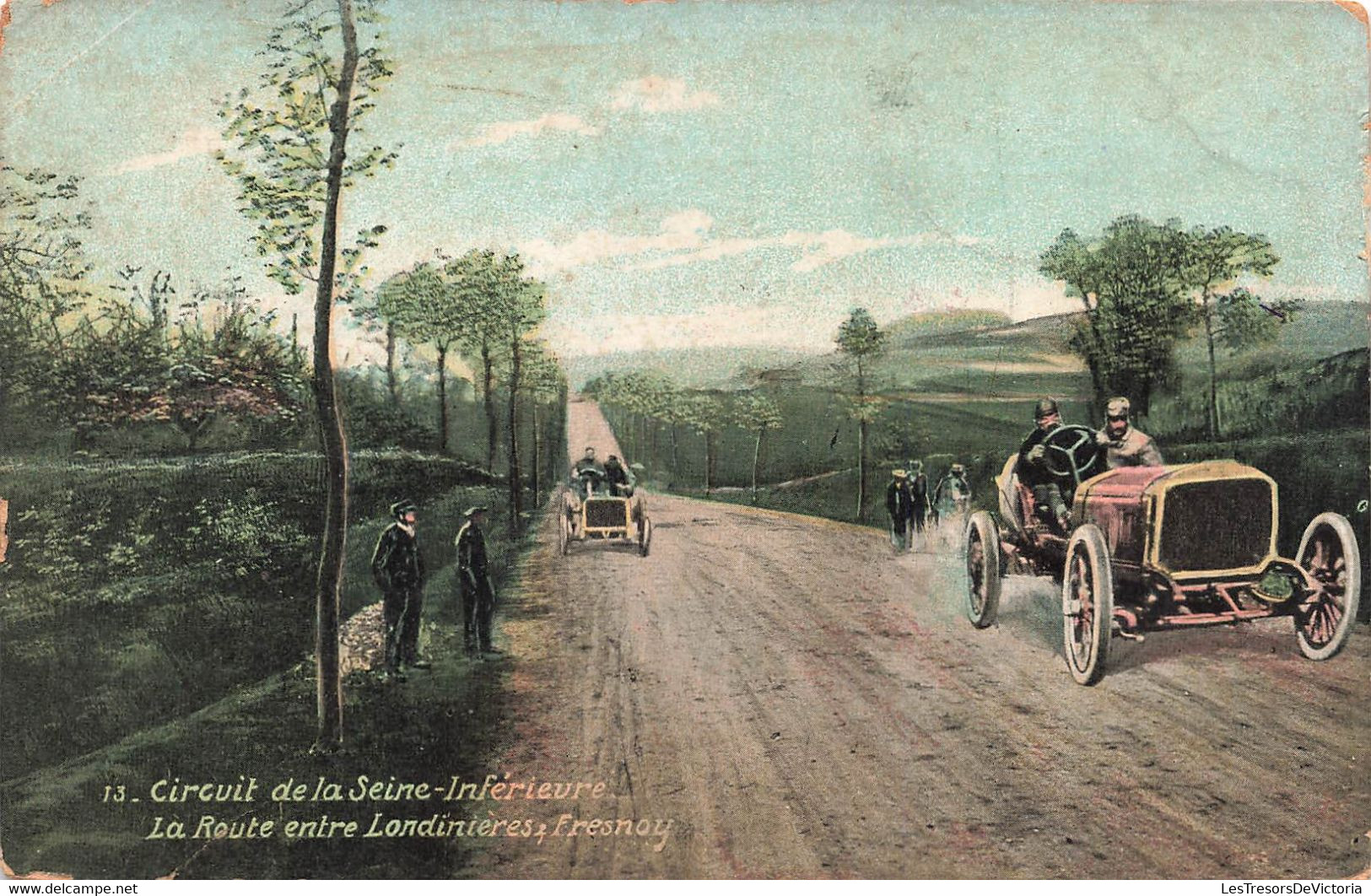 CPA Course Automobile - Circuit De La Seine Inférieure - La Route Entre Londinieres - Fresnoy - Rallye