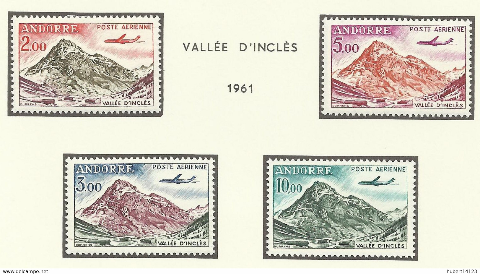 ANDORRE Français Poste Aérienne PA N° 5 à 8 * Avec Charnière MH - Airmail