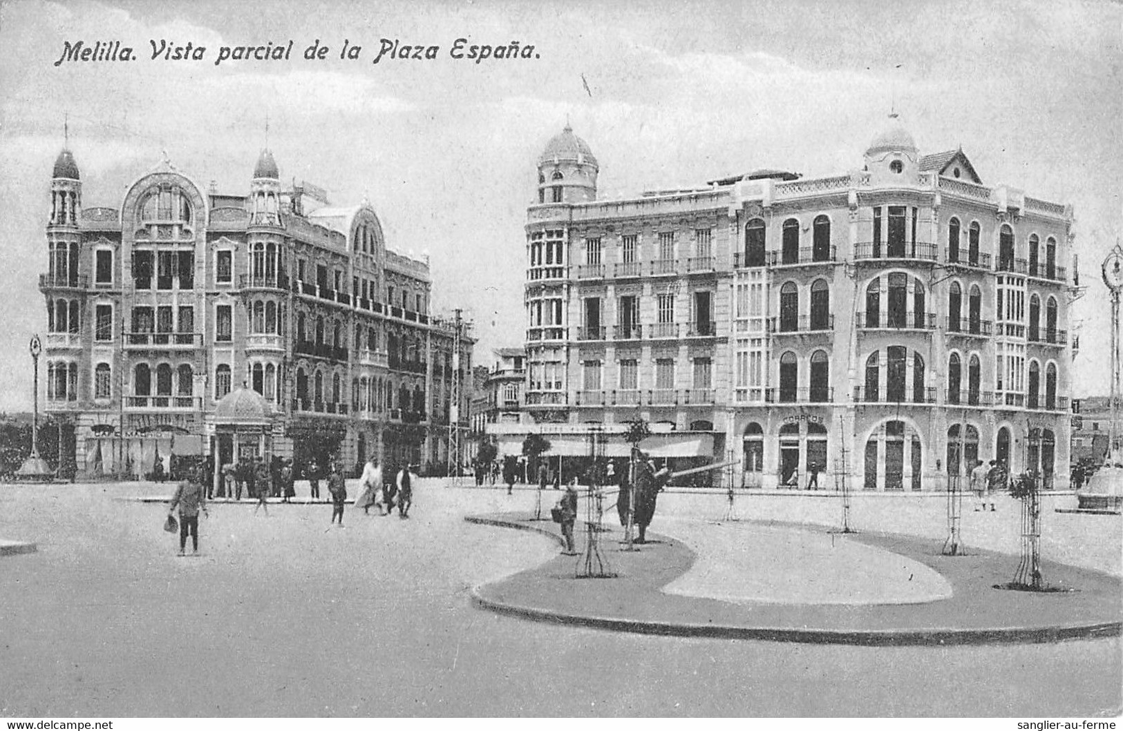 CPA MAROC MELILLA VISTA PARCIAL DE LA PLAZA ESPANA (cliché Rare - Other & Unclassified