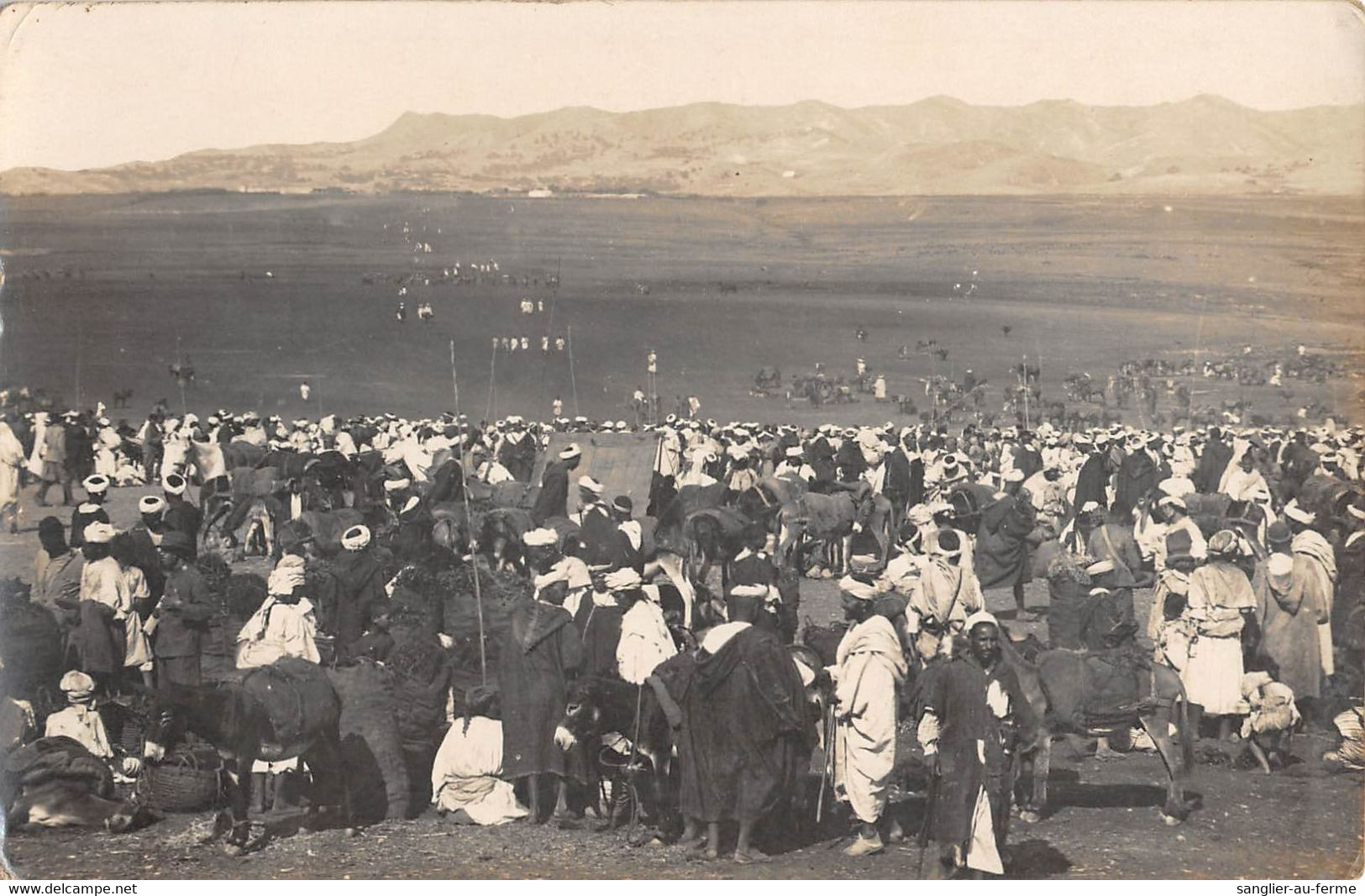 CPA MAROC GUERRE DU RIF CARTE PHOTO D'UN CAMPEMENT MILITAIRE Cliché N°2 - Autres & Non Classés