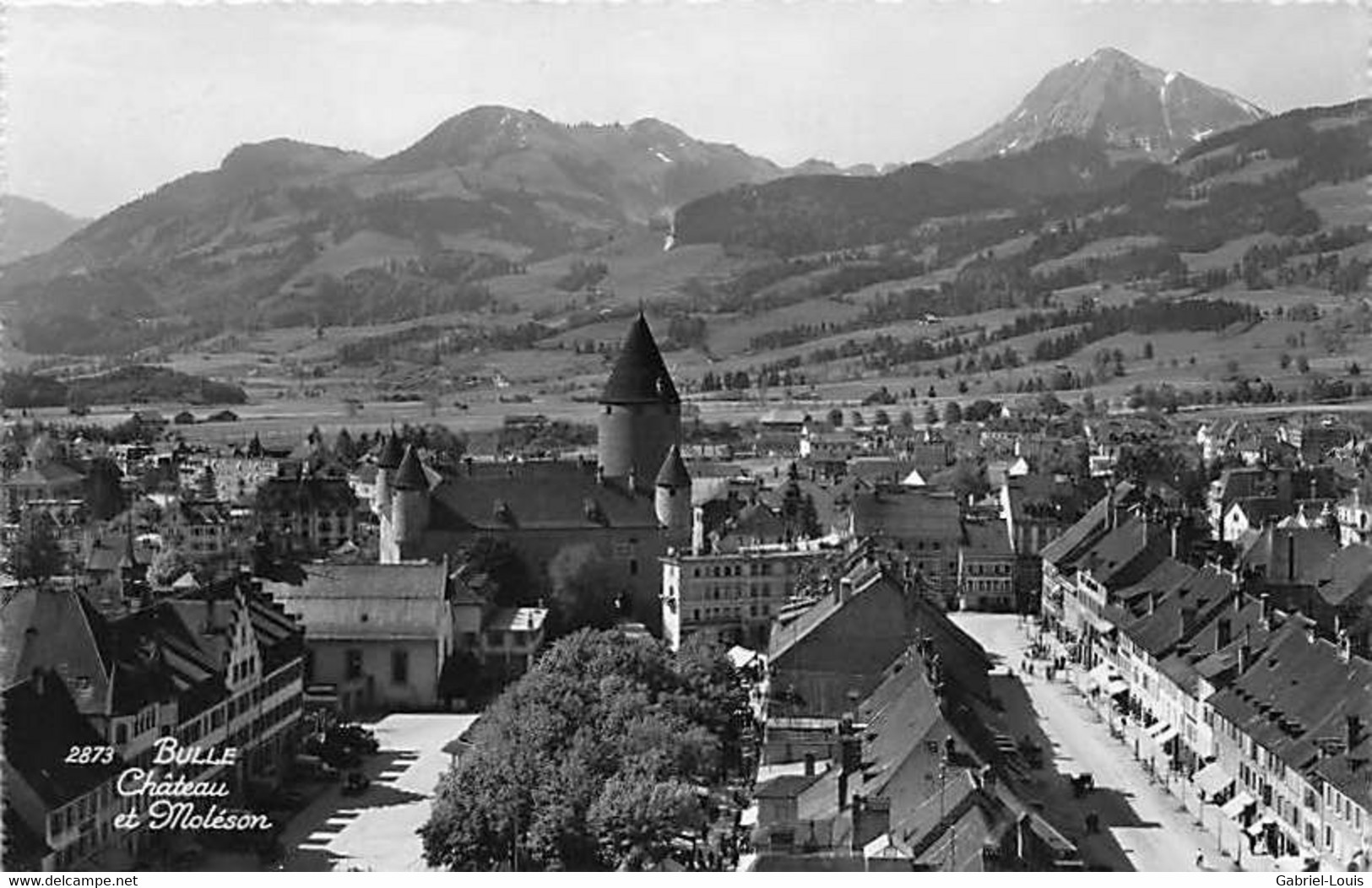 Bulle Château Et Le Moléson 1948 - Bulle