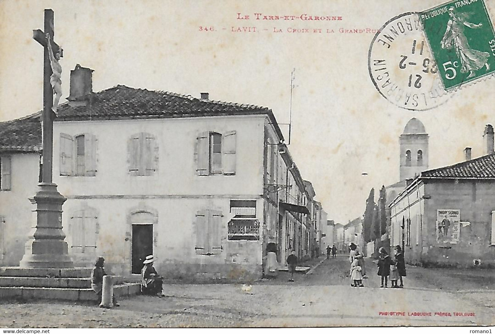 82)   LAVIT  -  La Croix Et La Grand' Rue - Lavit