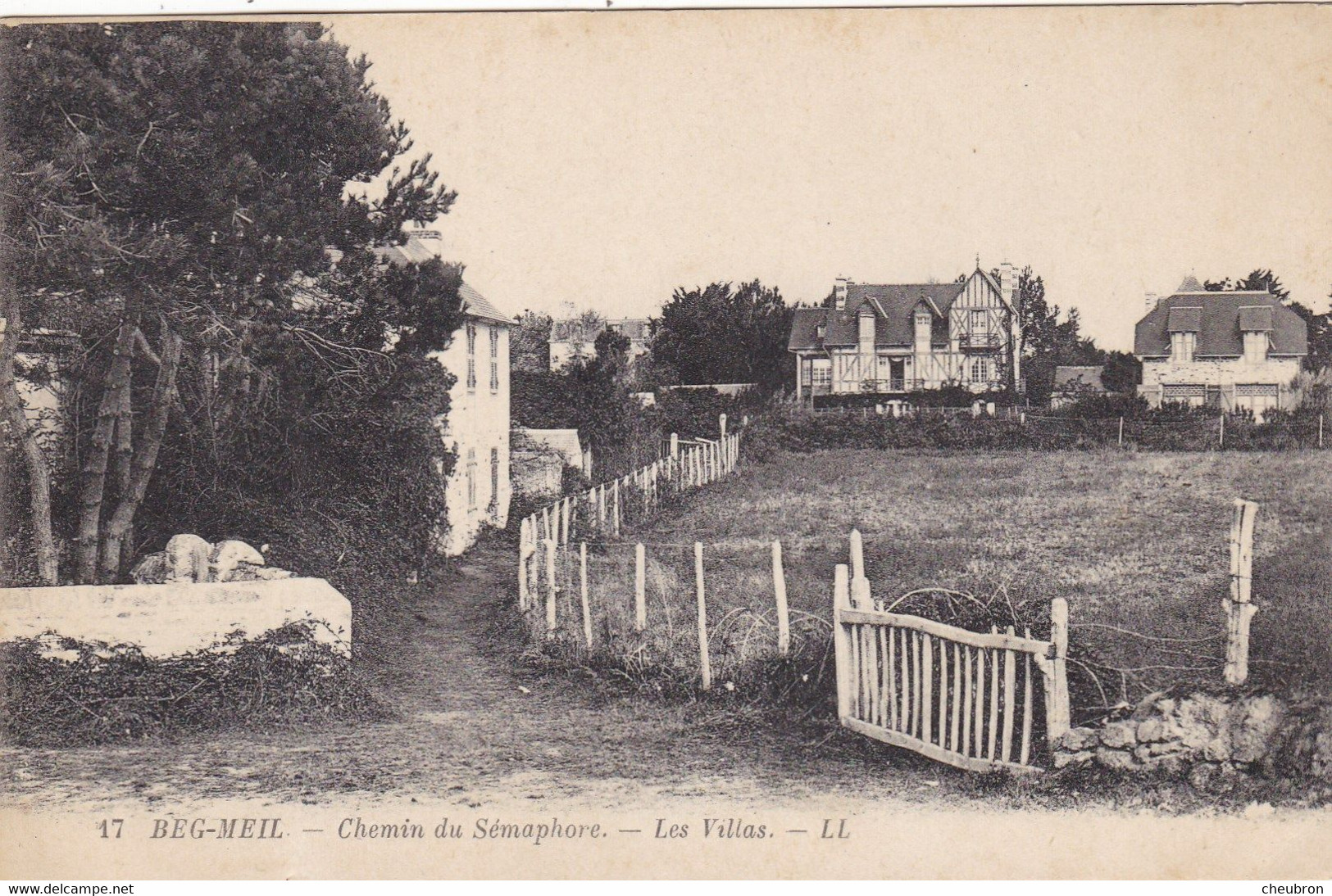 29 . BEG MEIL. CPA. CHEMIN DU SEMAPHORE.  LES VILLAS - Beg Meil