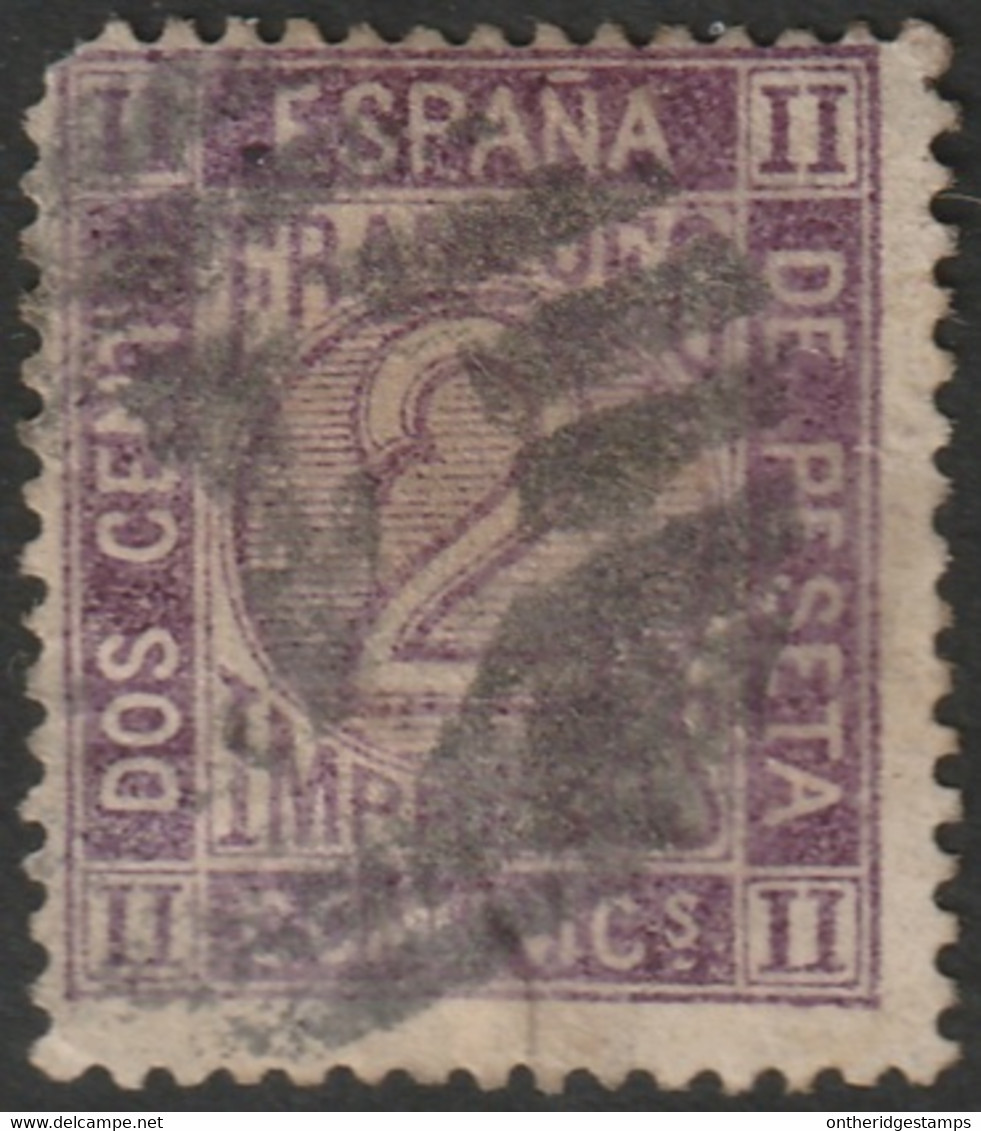 Spain 1872 Sc 176a Ed 116a Used Parilla "1" (Madrid) Cancel - Used Stamps