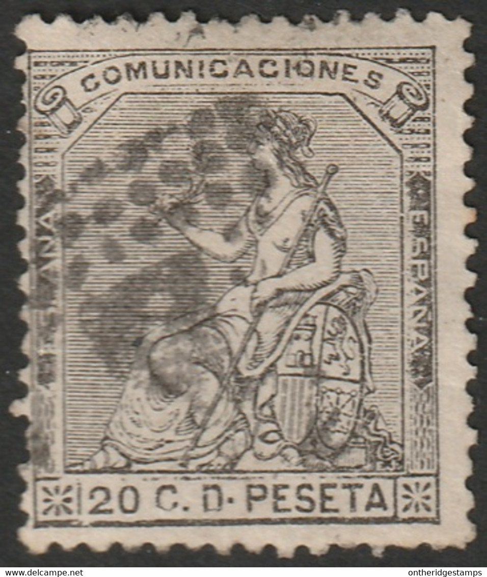Spain 1873 Sc 194 Ed 134 Used Rombo De Puntos Cancel - Usados