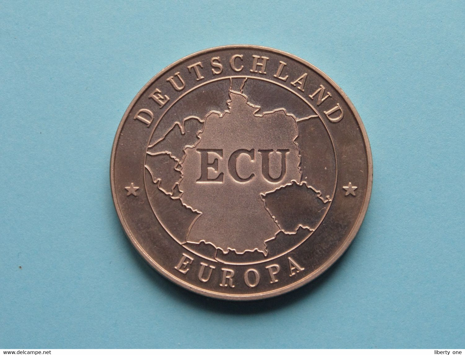 1992 > ECU DEUTSCHLAND - EUROPA Einigkeit / Recht / Freiheit ( For Grade, Please See Photo ) ! - Souvenir-Medaille (elongated Coins)