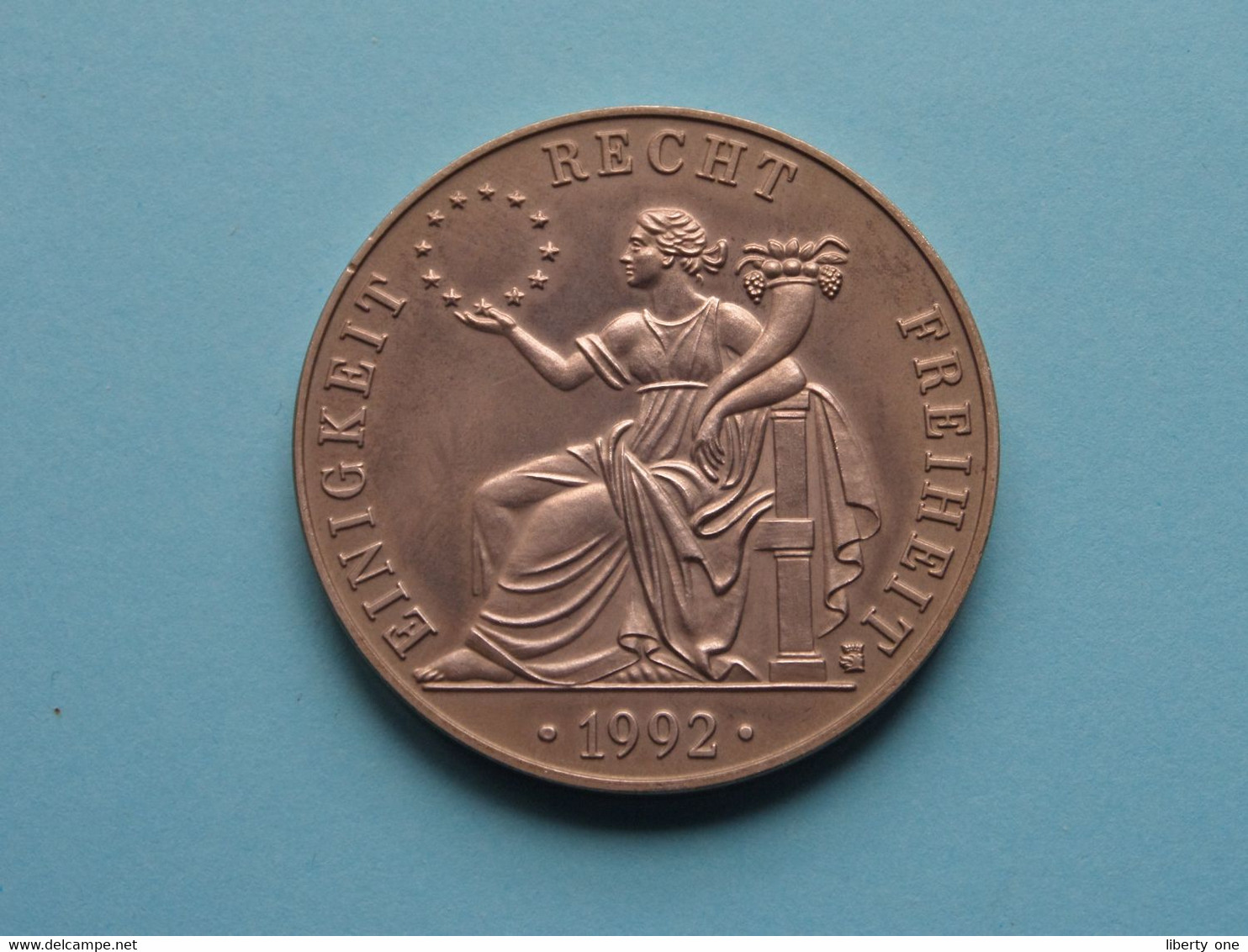 1992 > ECU DEUTSCHLAND - EUROPA Einigkeit / Recht / Freiheit ( For Grade, Please See Photo ) ! - Elongated Coins
