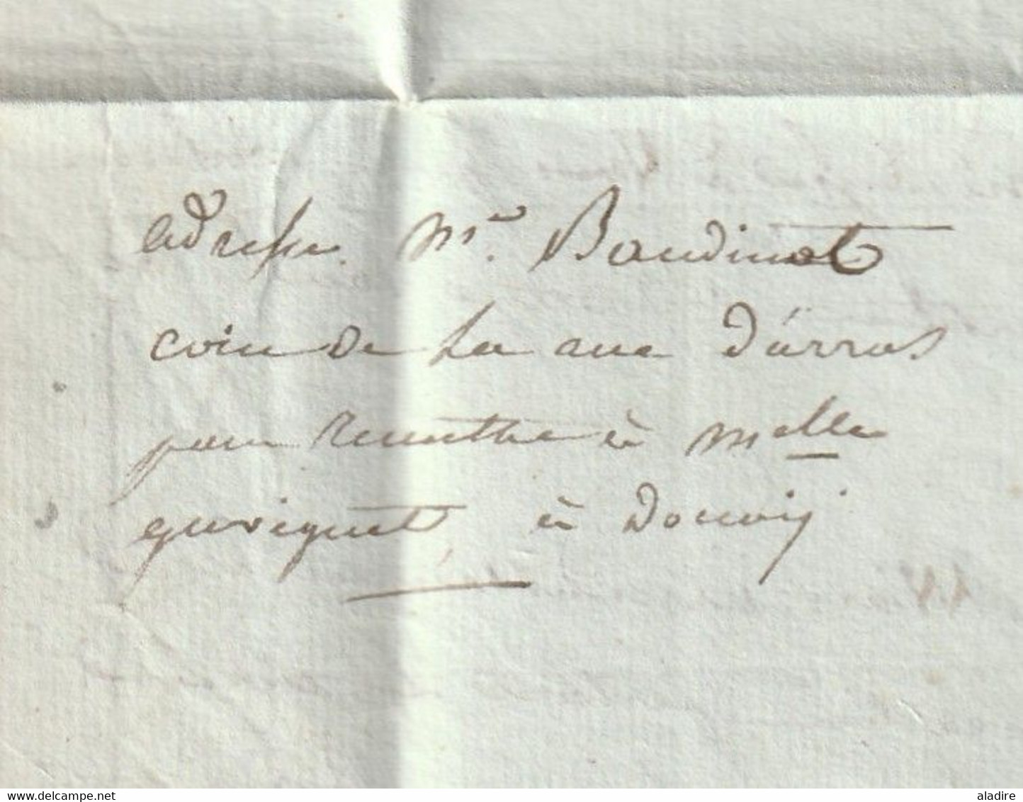 1813 - Marque Postale P37P DOUAY sur lettre pliée avec corresp de 2 p  vers TOURNAY, Tournai, dept conquis, auj Belgique