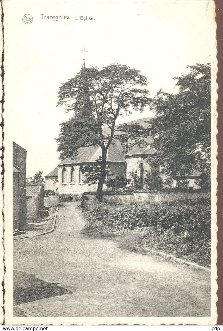 Cpsm Trazegnies   église - Courcelles