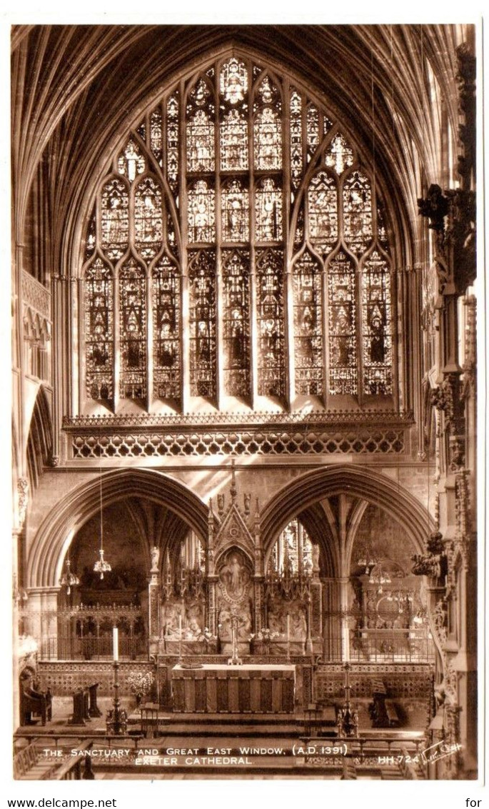 Angleterre : Devon : Exeter : Cathedral : The Sanctuary And Great East Window - Exeter